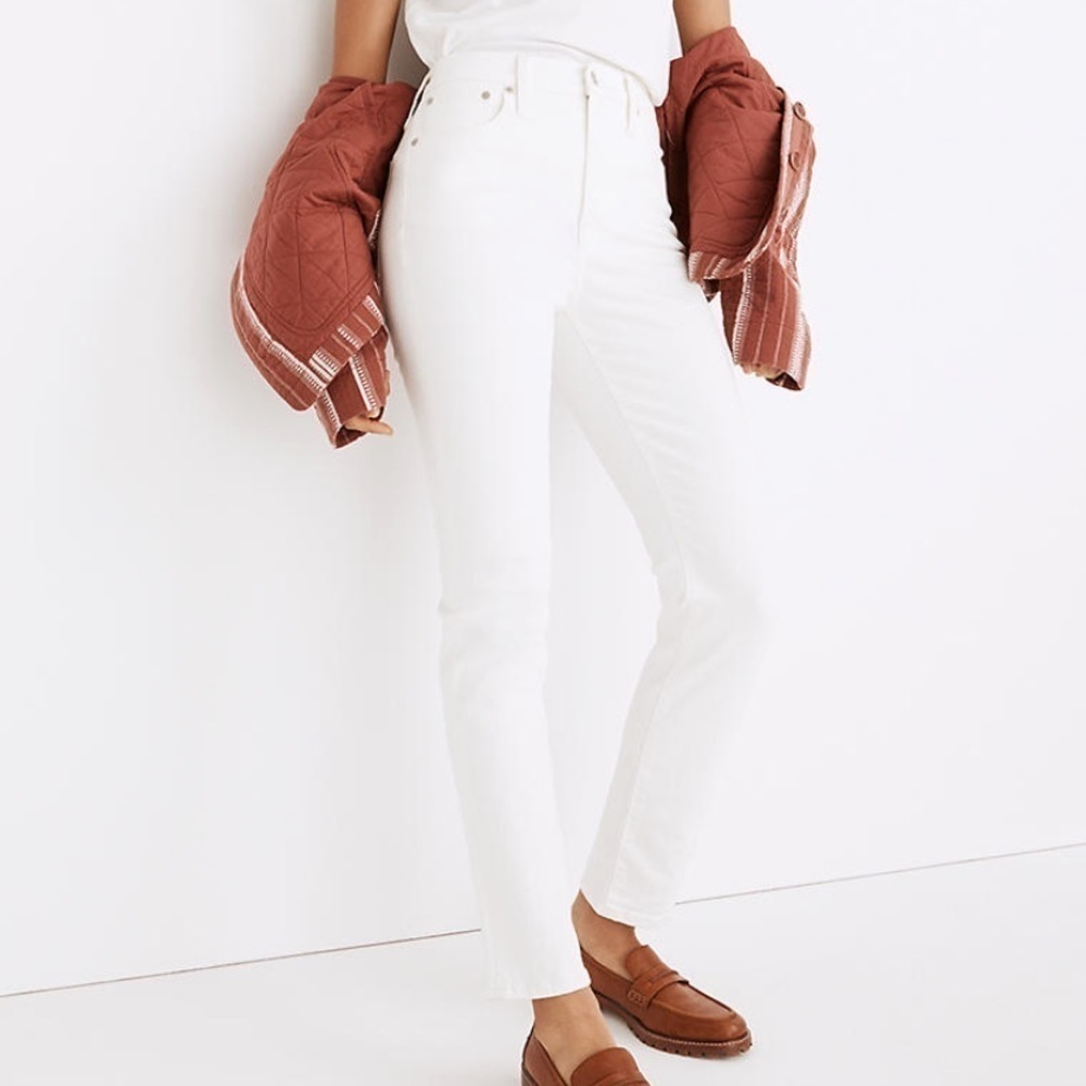 Madewell high rise perfect vintage jeans tile white